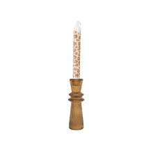 Load image into Gallery viewer, Candle Holder Aiden Amber with Dinner Candle Giula Leopard