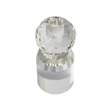 Load image into Gallery viewer, Candle Holder Crystal Clear Top View