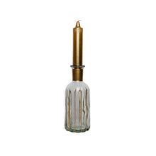 Load image into Gallery viewer, Candle Holder Éla Clear Gold with Dinner Candles XL Lyne Gold