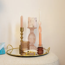 Load image into Gallery viewer, Candle Holder Lae Blush with Pillar Candle Eyre