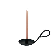 Load image into Gallery viewer, Candle Holder Veya Black, Mini Candle Misty Brique