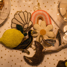 Load image into Gallery viewer, Christmas Hanger Daisy, Shell, Lemon, Duck, Moon, Rainbow, Dove.
