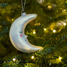 Load image into Gallery viewer, Christmas Ornament Elin in the shape of a Moon in a Christmas Tree