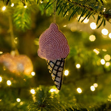 Load image into Gallery viewer, Christmas Ornament Ice Cream Peach in a Christmas Tree