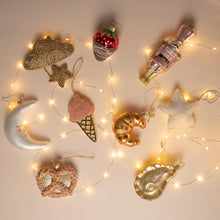 Load image into Gallery viewer, Christmas Ornament Nutcracker, Strawberry Choco, Leopard, Sequin, Star Pearl, Pretzel, Oyster, Ice Cream Peach and Cloud Gold