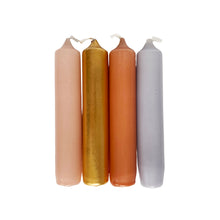 Load image into Gallery viewer, Millie Dinner Candles in Rose, Gold, Dark Peach and Lavender