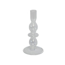 Load image into Gallery viewer, Glass Candle Holder Bloom Clear