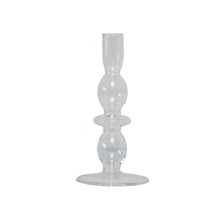 Load image into Gallery viewer, Glass Candle Holder Bloom Clear