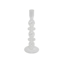 Load image into Gallery viewer, Glass Candle Holder Bloom Large Clear