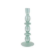 Load image into Gallery viewer, Glass Candle Holder Bloom Large Emerald
