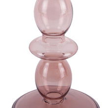 Load image into Gallery viewer, Glass Candle Holder Bloom Medium Rose