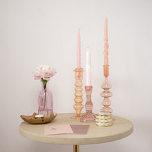 Load image into Gallery viewer, Glass Candle Holder Gigi Blush with Glass Candle Holder Lola Blush