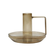 Load image into Gallery viewer, Glass Candle Holder Libby Amber