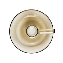 Load image into Gallery viewer, Glass Candle Holder Libby Amber Top View