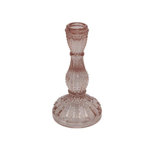 Load image into Gallery viewer, Glass Candle Holder Lola Blush side view