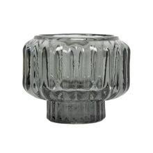 Load image into Gallery viewer, Glass Candle Holder Niene Grey other side