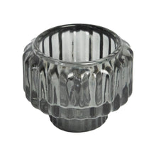 Load image into Gallery viewer, Glass Candle Holder Niene Grey other side