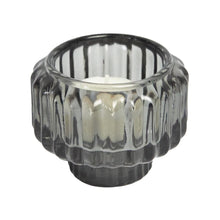 Load image into Gallery viewer, Glass Candle Holder Niene Grey with Tea Light