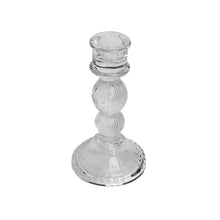 Load image into Gallery viewer, Glass Candle Holder Nola Clear Top View