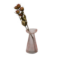 Load image into Gallery viewer, Glass Candle Holder Odette in Blush with Roses