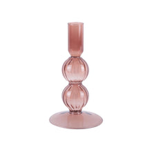 Load image into Gallery viewer, Glass Candle Holder Posey Medium Rose