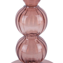 Load image into Gallery viewer, Glass Candle Holder Posey Medium Rose Close up