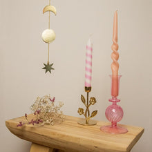 Load image into Gallery viewer, Glass Candle Holder Ravi Rose and Dinner Candle Candy Rose