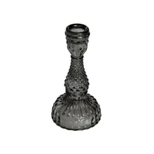 Load image into Gallery viewer, Glass Candle Holder Thyme Grey Top View