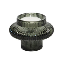 Load image into Gallery viewer, Glass Candle Holder Vayèn Grey Green with Tea Light