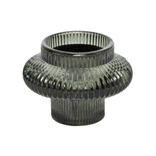 Load image into Gallery viewer, Glass Candle Holder Vayèn Grey Green Other Side