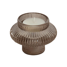 Load image into Gallery viewer, Glass Candle Holder Vayèn Nude with Tea Light