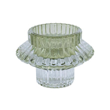 Load image into Gallery viewer, Glass Candle Holder Vinthe Green Upside Down