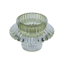 Load image into Gallery viewer, Glass Candle Holder Vinthe Green Upside Down