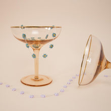 Load image into Gallery viewer, Necklace Flores Blue Yellow in a glass