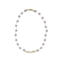 Load image into Gallery viewer, Necklace Flores Lilac Gold Pearl