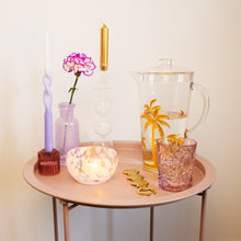 Load image into Gallery viewer, Tea Light Holder Wren Bianco, Vase Fiorenza Violet and Carafe Belle
