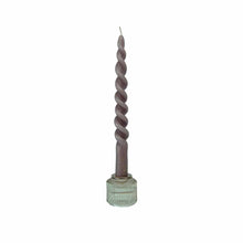 Load image into Gallery viewer, Twisted Dinner Candle Ava Mauve with Candle Holder Harlow Clear