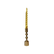 Load image into Gallery viewer, Twisted Dinner Candle Sterre Gold met Candle Holder Bambi Small