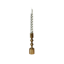Load image into Gallery viewer, Twisted Dinner Candle Sterre Silver met Candle Holder Bambi Small