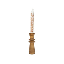 Load image into Gallery viewer, Candle Holder Aiden Amber with Dinner Candle Giula Leopard
