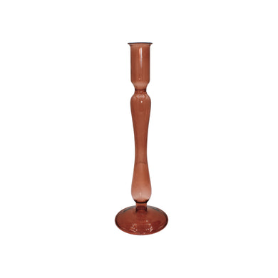 Glass Candle Holder Jane in Terracotta