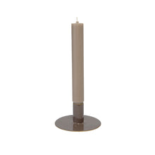 Load image into Gallery viewer, Candle Holder Lena Taupe with Dinner Candle XL Aimé Mauve
