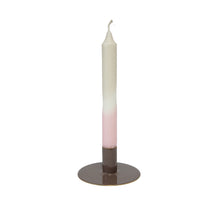 Load image into Gallery viewer, Candle Holder Lena Taupe with Dinner Candle Juniper Fawn Blush
