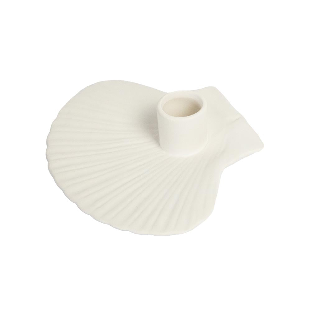 Candle Holder Shell White