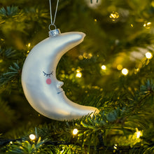 Load image into Gallery viewer, Christmas Ornament Elin in the shape of a Moon in a Christmas Tree
