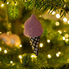 Load image into Gallery viewer, Christmas Ornament Ice Cream Peach in a Christmas Tree
