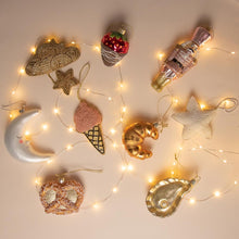 Load image into Gallery viewer, Christmas Ornament Nutcracker, Strawberry Choco, Leopard, Sequin, Star Pearl, Pretzel, Oyster, Ice Cream Peach and Cloud Gold
