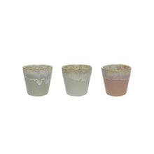 Load image into Gallery viewer, Liv Espresso Coffee Cup in Stormy Grey, Cotton White and Dusky Rose
