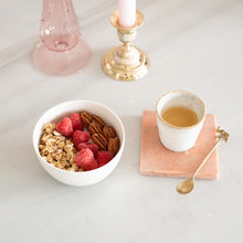 Load image into Gallery viewer, Coffee Cup Liv Espresso Cotton White with breakfast
