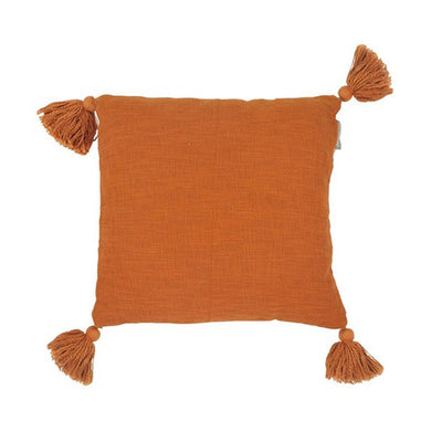 Cotton Cushion Teddy in Terracotta 
